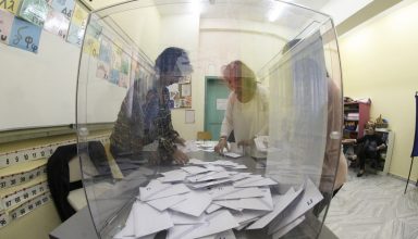 Vote counting after the end of the electoral process for the regional, local and European elections in Patras, Greece on June 2, 2019. / Καταμέτρηση ψήφων μετά το πέρας της εκλογικής διαδικασίας για τις Αυτοδιοικητικές εκλογές και Ευρωεκλογές, Πάτρα, 2 Ιουνίου, 2019