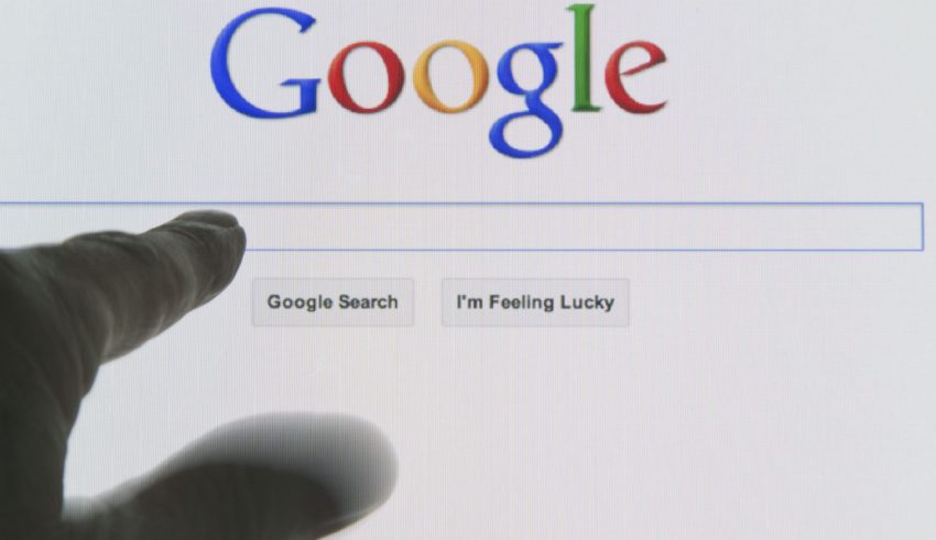 Google search engine opened on computer monitor at the home page ready for a search string to be typed into the blank search box. (Photo by: Education Images/UIG via Getty Images)