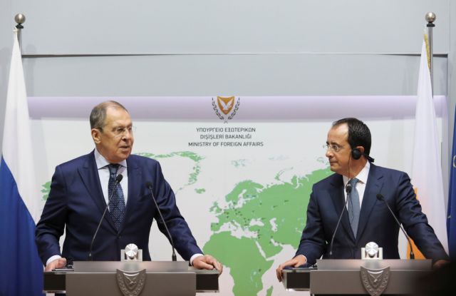 Russian Foreign Minister Sergei Lavrov speaks during a joint news conference with Cypriot Foreign Minister Nikos Christodoulides, in Nicosia, Cyprus September 8, 2020. REUTERS/Yiannis Kourtoglou