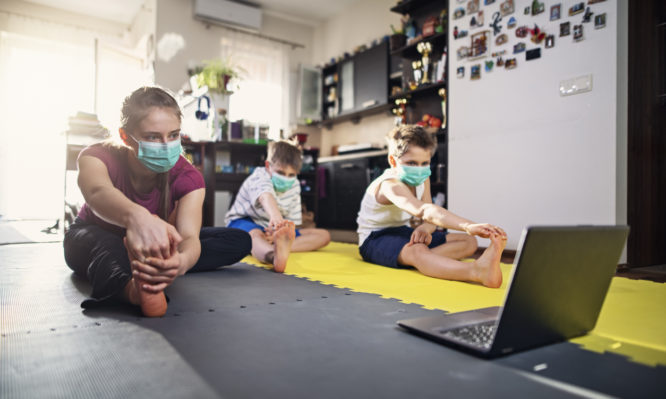 During the COVID-19 pandemic kids are training at home using online tutorials.
Nikon D850