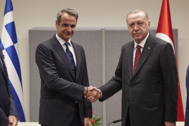 Συνάντηση του πρωθυπουργού Κυριάκου Μητσοτάκη με τον προεδρου της Τουρκίας, Ρετζέπ Ταγίπ Ερντογάν  74η Γενική συνέλευση του ΟΗΕ για το κλίμα, Νεα Υόρκη, 25 Σεπτεμβρίου 2019.