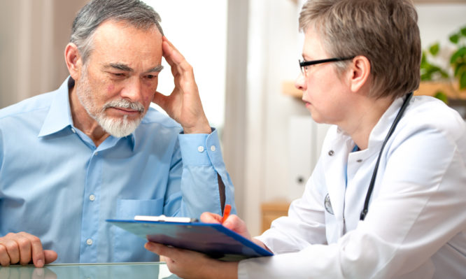 Male patient tells the doctor about his health complaintsPlease see similar images here: