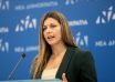 Η εκπρόσωπος Τύπου της Νέας Δημοκρατίας Σοφία Ζαχαράκη μιλά κατά τη διάρκεια της ενημέρωσης των πολιτικών συντακτών στα γραφεία της ΝΔ , Τρίτη 16 Απριλίου 2019. ΑΠΕ-ΜΠΕ/ΑΠΕ-ΜΠΕ/Παντελής Σαίτας