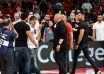Ο πρόεδρος του Παναθηναϊκού Δημήτρης Γιαννακόπουλος διαμαρτύρεται  , κατά τη διάρκεια του αγώνα Ολυμπιακός - Παναθηναϊκός, για την 2η αγωνιστική των play off των τελικών της Greek Basketball League, στο ΣΕΦ, Πειραιάς, την Κυριακή 1η Ιουνίου 2025.  ΑΠΕ-ΜΠΕ / ΑΠΕ-ΜΠΕ / ΓΕΩΡΓΙΑ ΠΑΝΑΓΟΠΟΥΛΟΥ