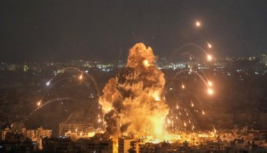 FILE - Flames and smoke rise from an Israeli airstrike in Dahiyeh, Beirut, Lebanon, Sunday, Oct. 6, 2024. (AP Photo/Bilal Hussein, File)