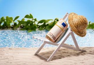 Money,On,Vacation,,Pack,Of,50,Euro,Bills,Sitting,At